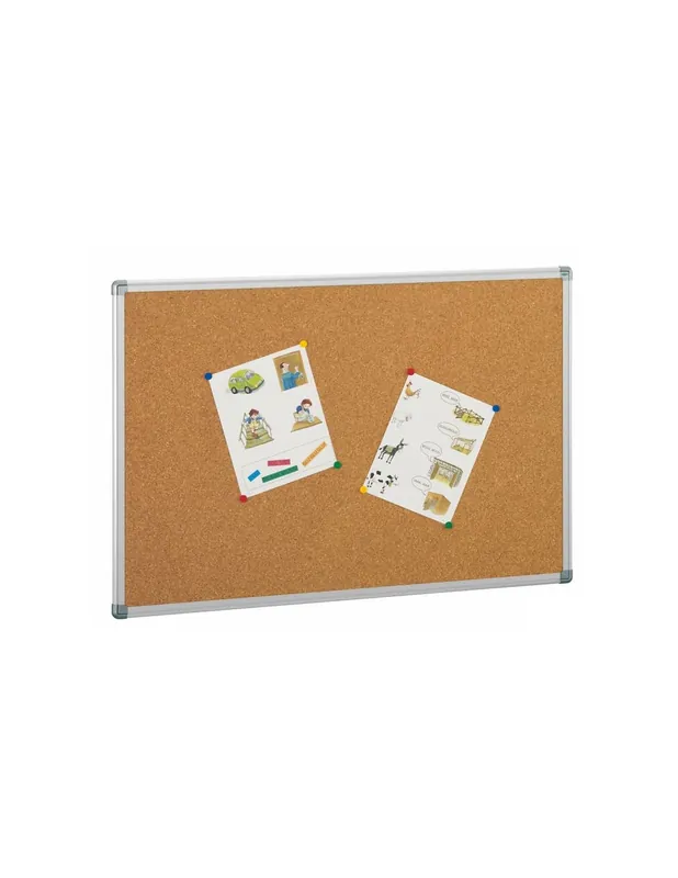 Oferta De Temporada TABLERO CORCHO MARCO ALUMINIO FAIBO 100 X 100 CM.