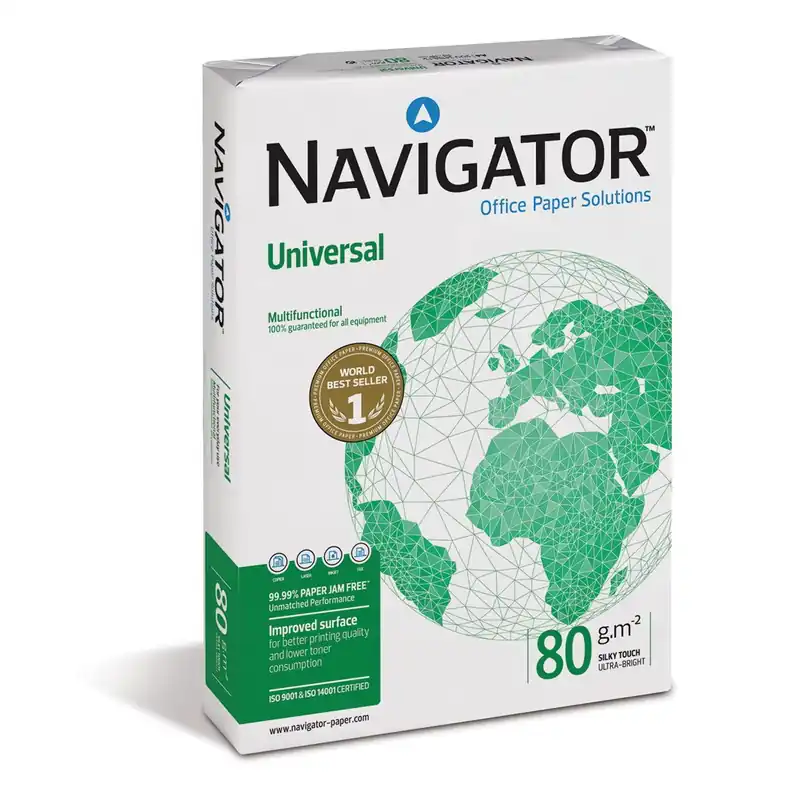 Alta Calidad Papel NAVIGATOR Universal 80 gr. Din-A4, Caja x2500 Hojas