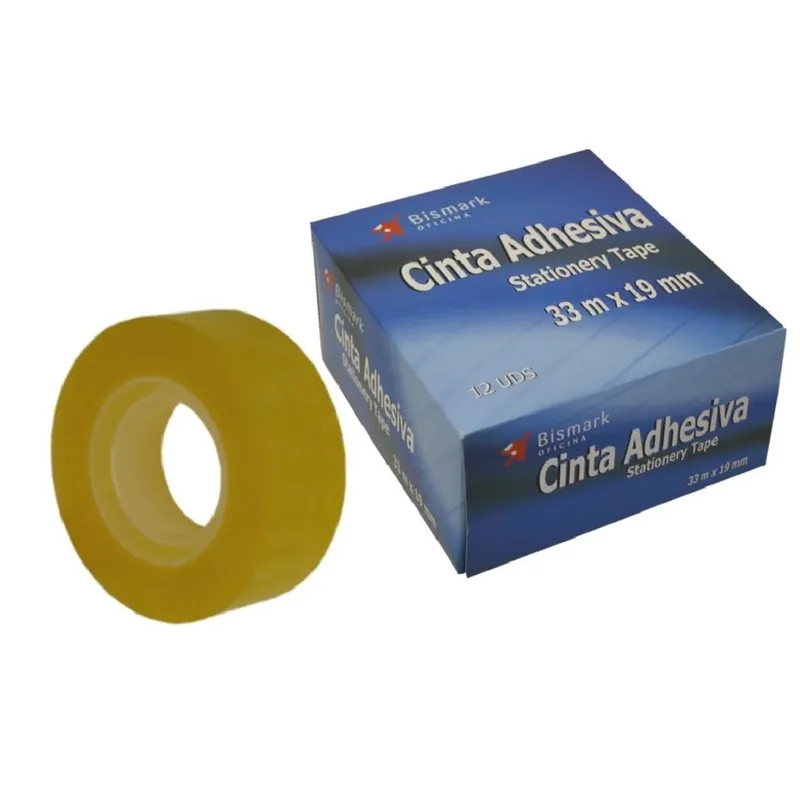 Cinta Adhesiva BISMARK Transparente 33 m. x 19 mm. Marca Reconocida