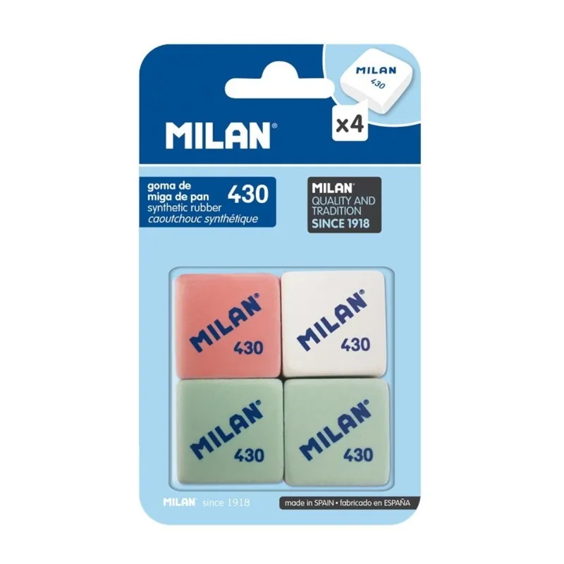 Solo Por Tiempo Limitado Gomas Borrar MILAN 430, Blister x4