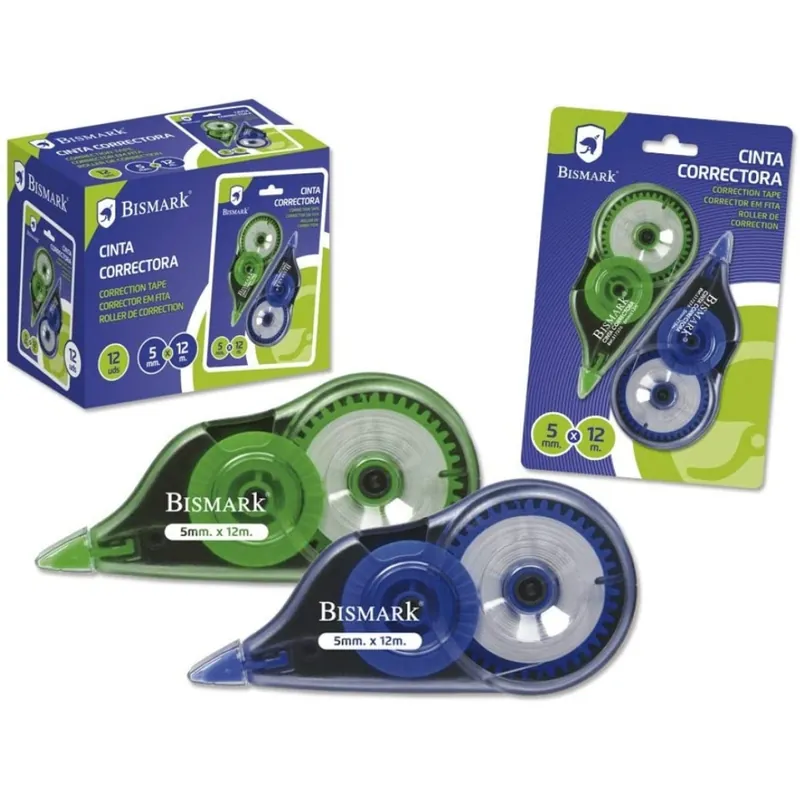Corrector Cinta BISMARK 5 mm. x 12 m, Pack x2 Envío Exprés