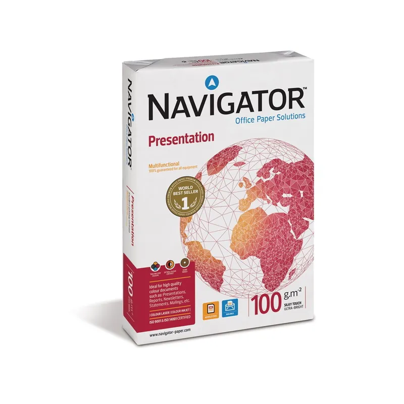Papel NAVIGATOR Presentation 100 gr. Din-A4, Paquete x500 Hojas Solo Por Tiempo Limitado