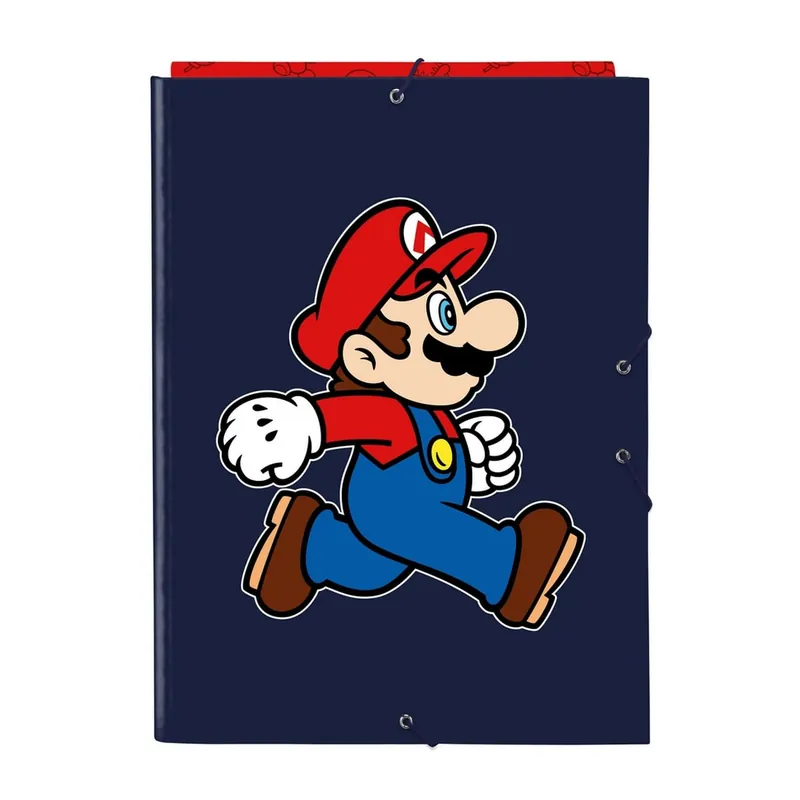 Envío Gratis Carpeta Gomas Solapas SUPER MARIO BROS Trick, Folio