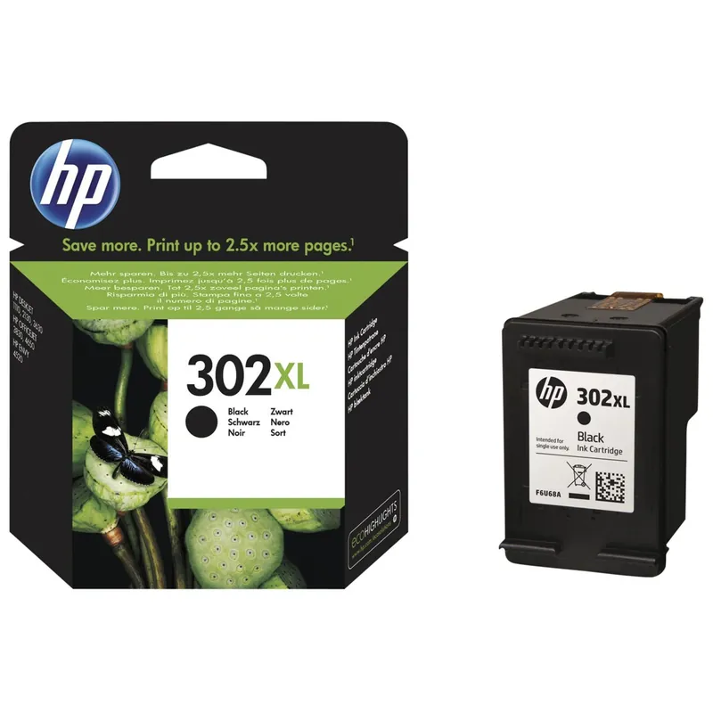 Cartucho Tinta Impresora HP 302XL (F6U68AE) Negro Stock Limitado