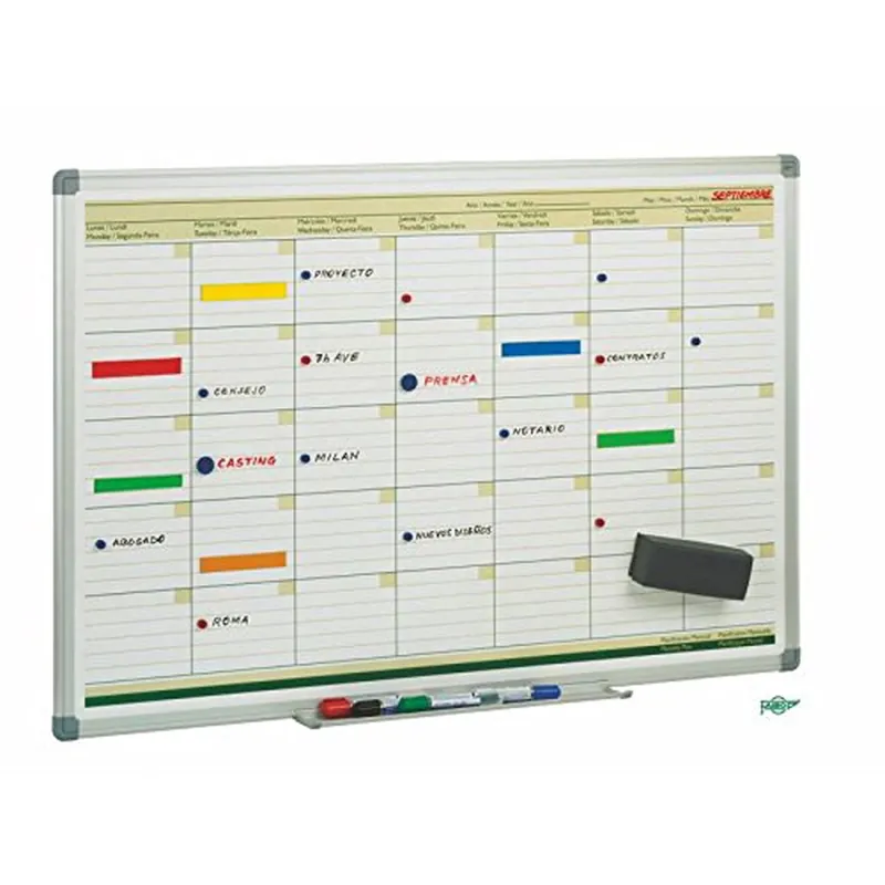 Pizarra Planificación Mensual FAIBO, Magnética 60 x 90 cm. Envío Inmediato