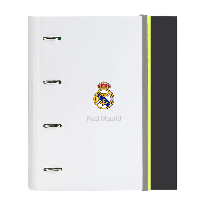 Carpeta Equipada REAL MADRID 1ª Equip. 2025/26, Din-A4 4 Anillas 30 mm. Precio Reducido