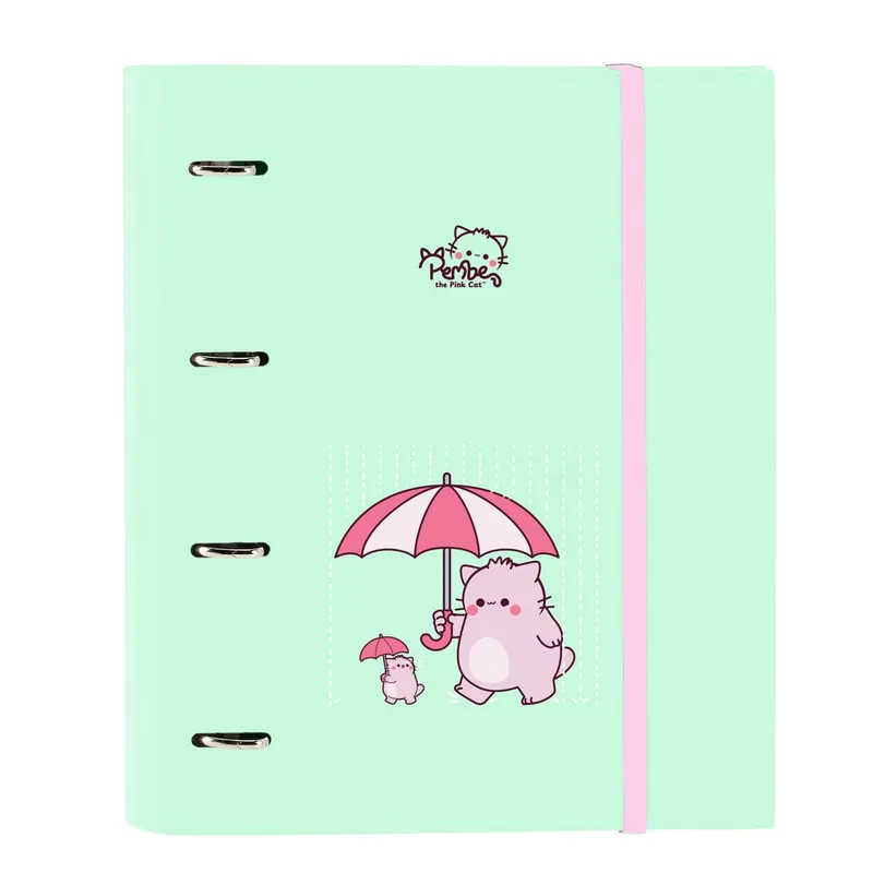 Imprescindible (Must-Have) Carpeta Equipada PEMBE The Pink Cat, Din-A4 4 Anillas 30 mm.