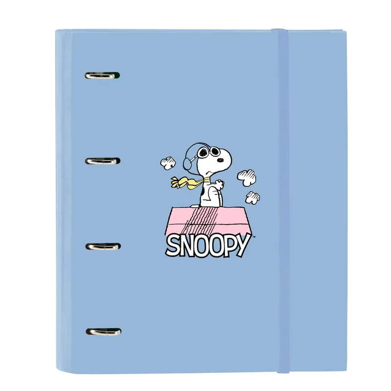 Carpeta Equipada SNOOPY Blue Pink, Din-A4 4 Anillas 30 mm. Barato