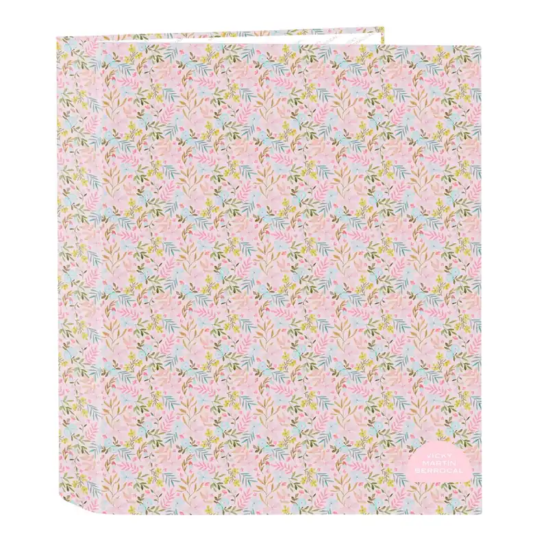 Compra Ahora Carpeta Archivador VMB Pink Flowers, Folio 4 Anillas 40 mm.