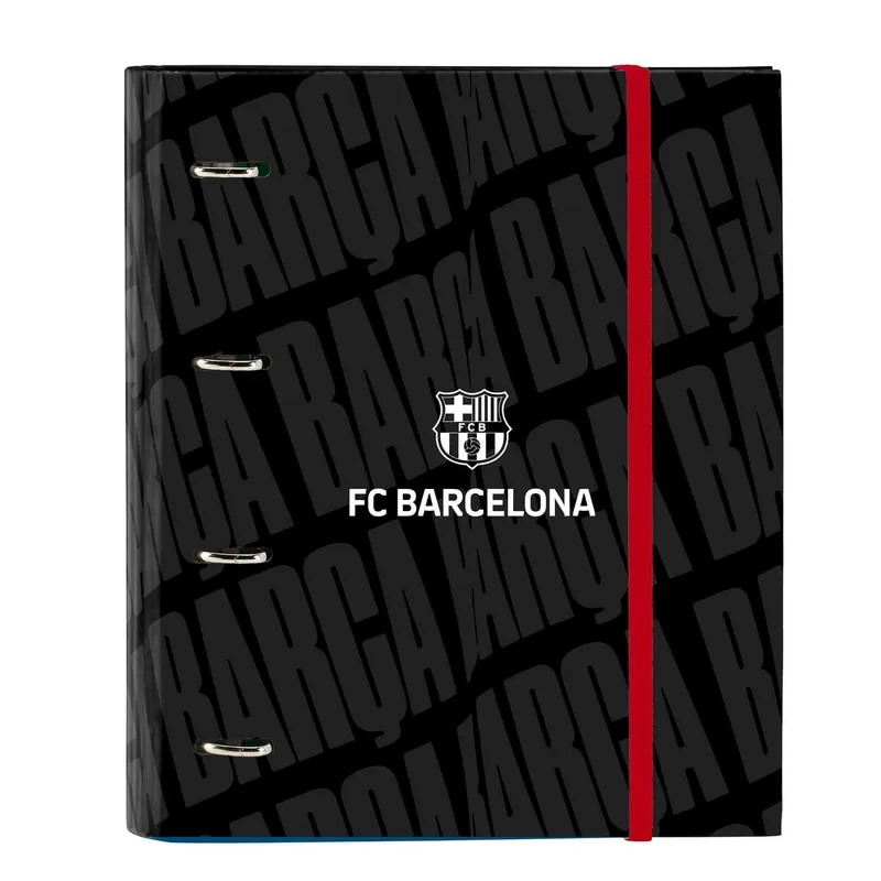 Carpeta Equipada F.C. BARCELONA Black 2026, Din-A4 4 Anillas 30 mm. Oferta Especial