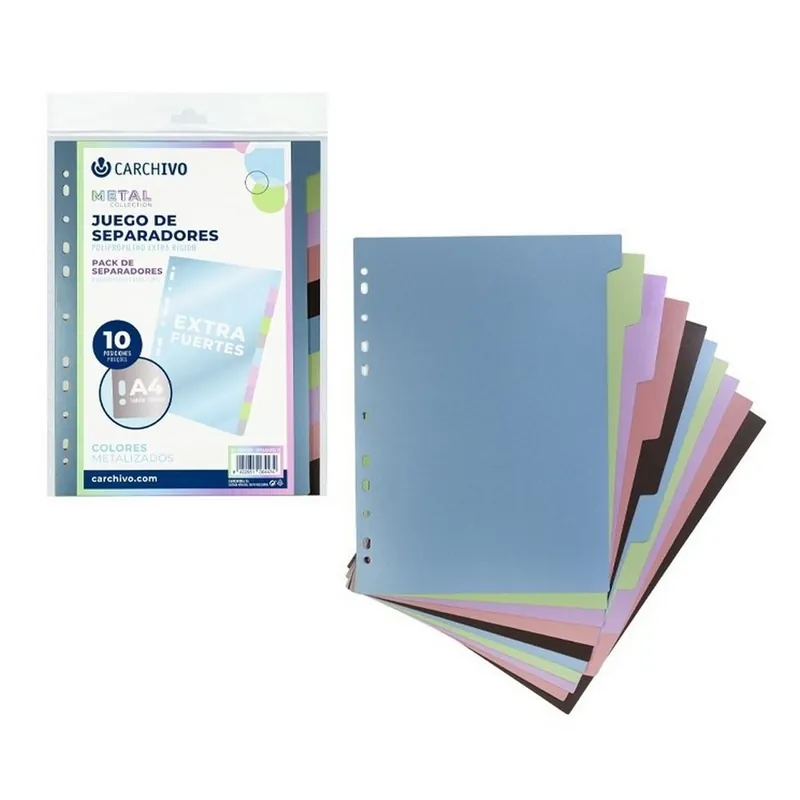 Descuento Separadores CARCHIVO Metal, Plástico Din-A4 16T 10 Posiciones