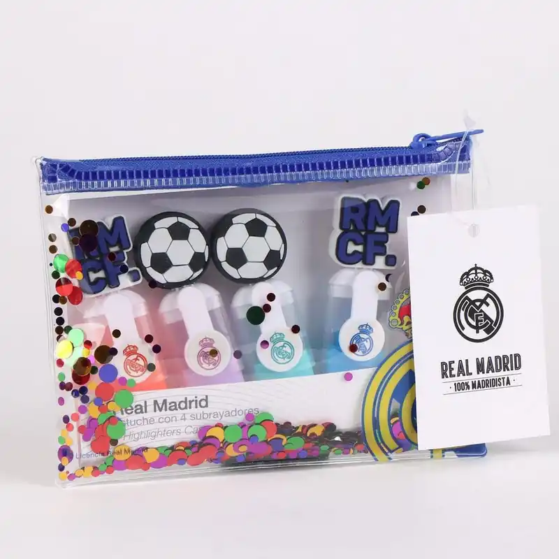 Marcadores Fluorescentes REAL MADRID Bolsa x4 Colores Ordenar Ahora Mismo