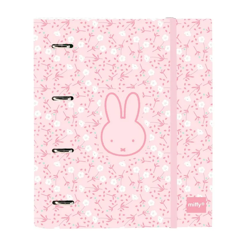 Profesional Carpeta Equipada MIFFY Flores, Din-A4 4 Anillas 30 mm.