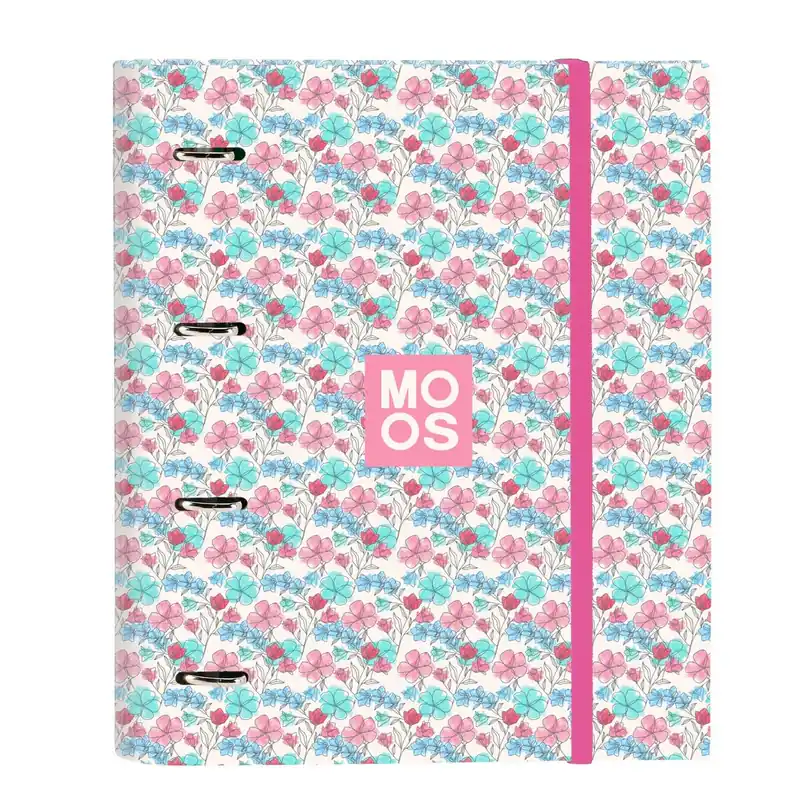 Carpeta Equipada MOOS Flores, Din-A4 4 Anillas 30 mm. Compra Ahora