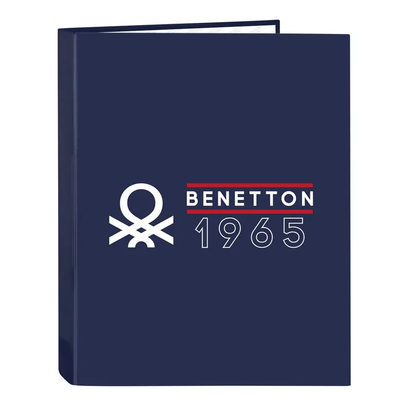 Oferta De Temporada Carpeta Archivador BENETTON Varsity, Folio 4 Anillas 25 mm.