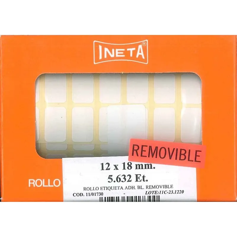 Etiquetas Autoadhesivas INETA Blanco Rollo Mayoreo