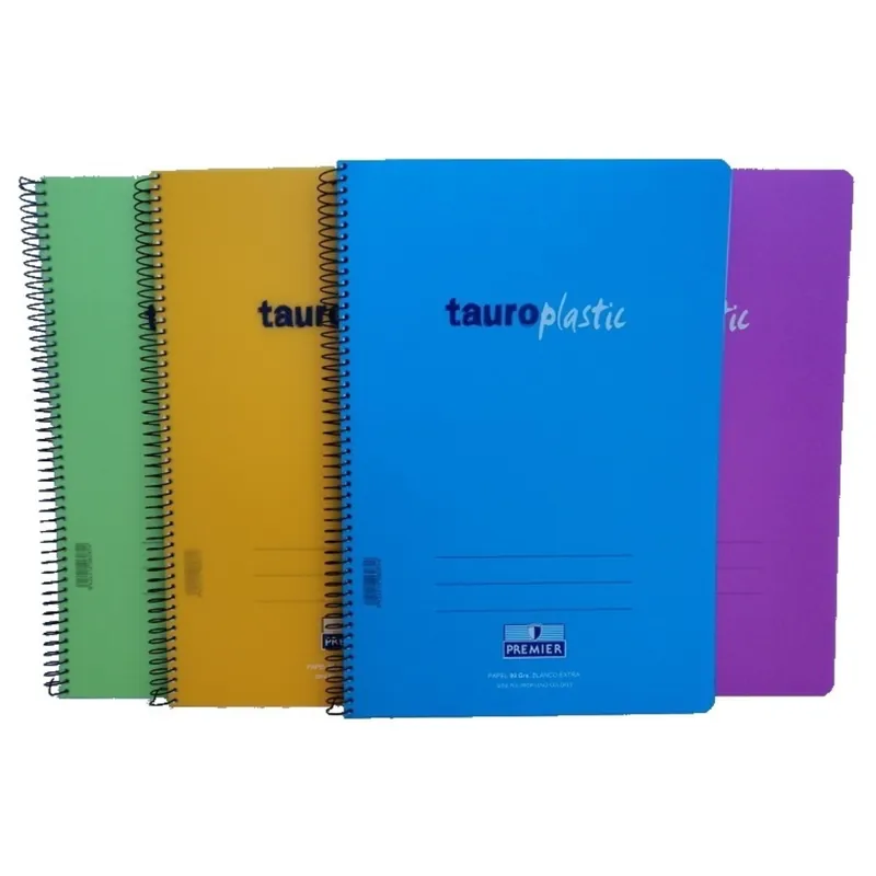 Favorito De Clientes Cuaderno ESPIRAL TAURO PLASTIC Fº 80 H CUADRO 3x3 MM
