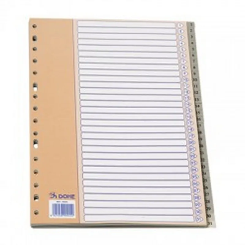 Mejor Precio Índice Númerico DOHE Basic, Plástico Folio 1-31