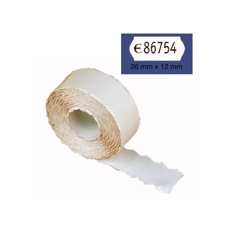 Etiquetas PRYSE 26 x 12 mm. Blanco Onda Removible, Rollo x1000 Solo Por Tiempo Limitado
