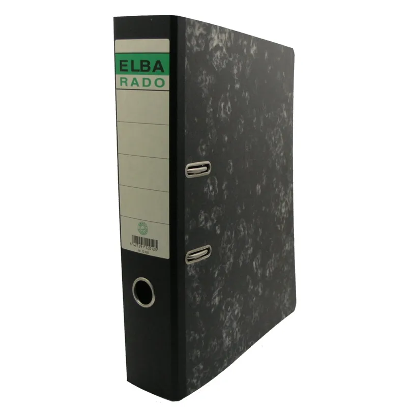 Envío Internacional Archivador A-Z ELBA Rado Classic, Folio Ancho 80 mm. Jaspeado Negro