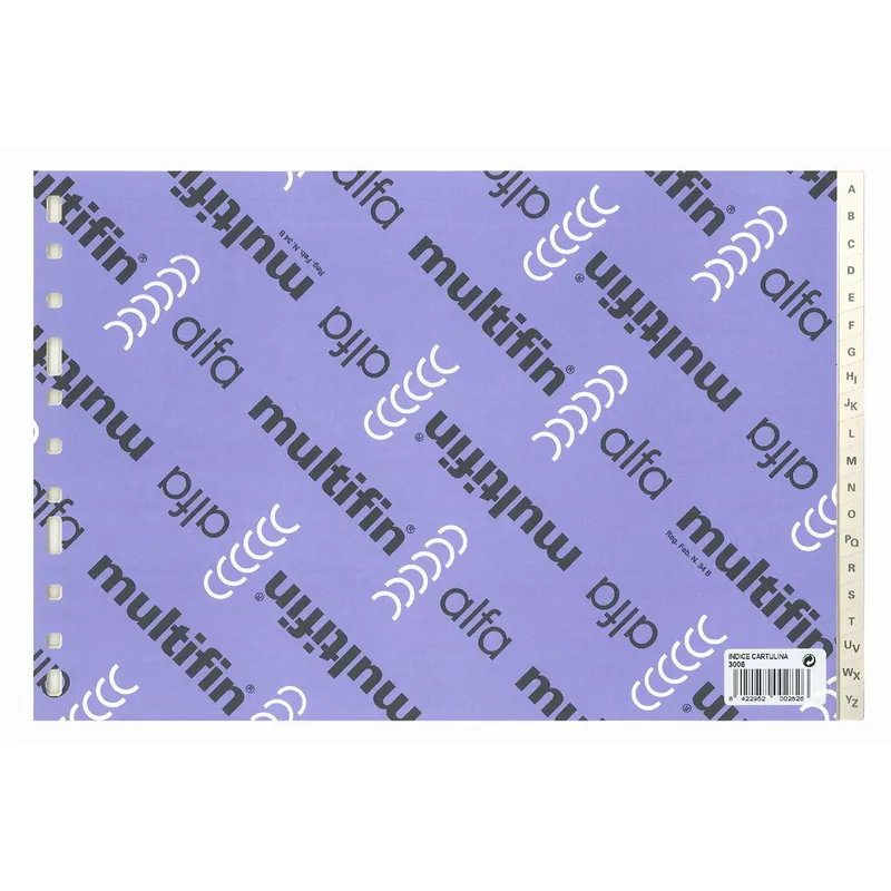 Oferta Limitada Indice Alfabético FINOCAM Alfa 3006, Cartulina Folio Apaisado