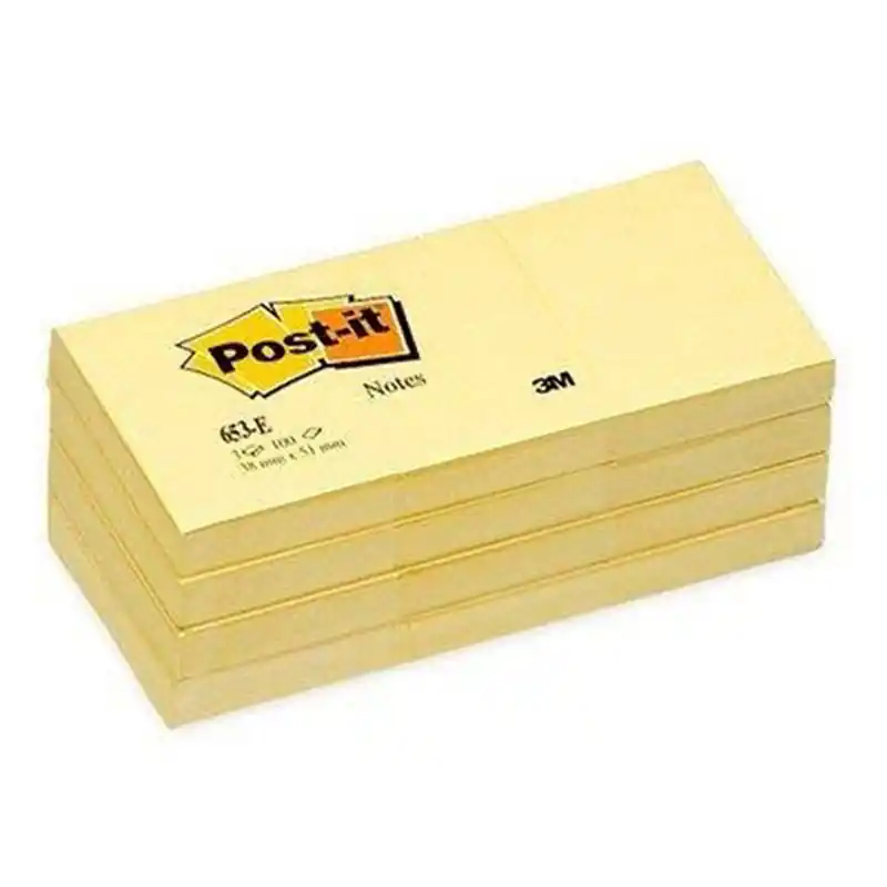 Post-It Notas Adhesivas Amarillo 38x51mm Pack 12 Alta Calidad