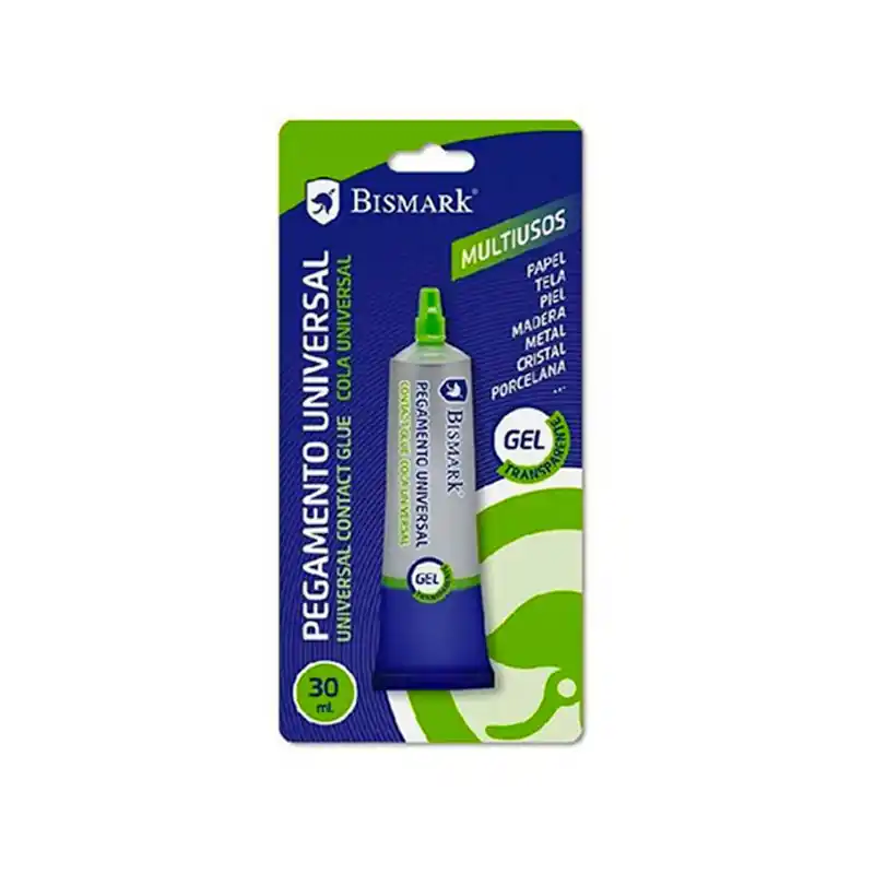 Tendencia Pegamento transparente Bismark 30 ml, universal, secado rápido, sin residuos, ideal para manualidades, oficina y uso escolar fre