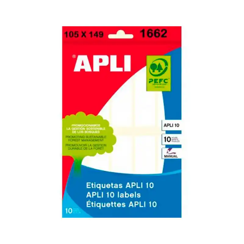 Solo Hoy Etiquetas Adhesivas APLI Blancas 22x32mm