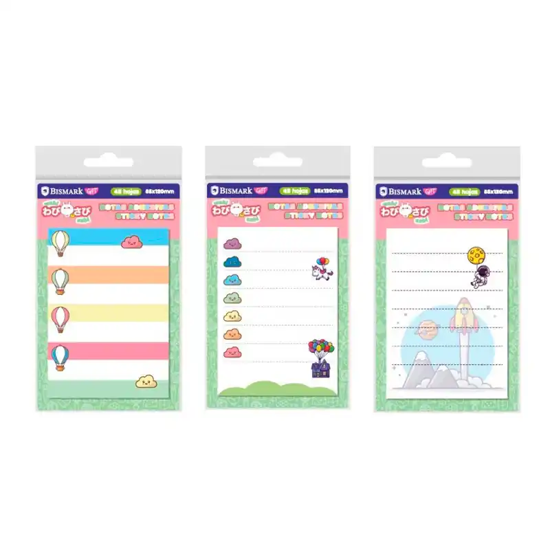 Súper Precio Notas Adhesivas Decoradas Wani-Sabi 12x8,5mm 45 Hojas