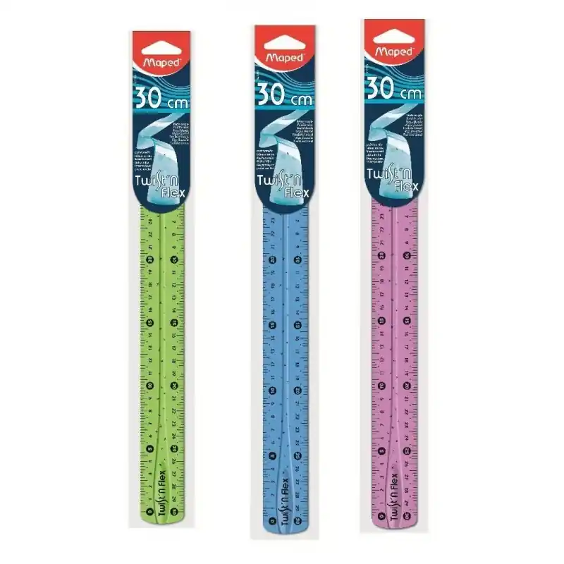 Precio Reducido Regla de Dibujo Twistin Flex Doble Graduación 30Cm