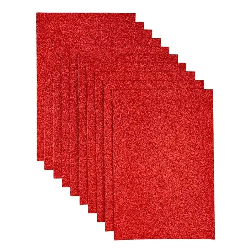 Goma Eva Purpurina rojo 60x40 Descuento