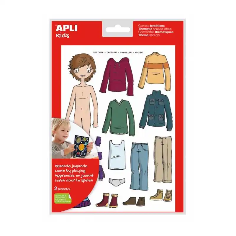 Promoción Gomets Apli Vestirse Niño Hojas