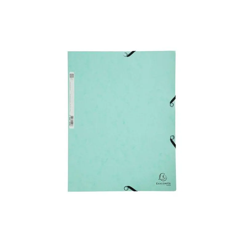 Carpeta de Carton con 3 Solapas y Gomas a4 Exacompta Verde Pastel Aquarel Compra Hoy