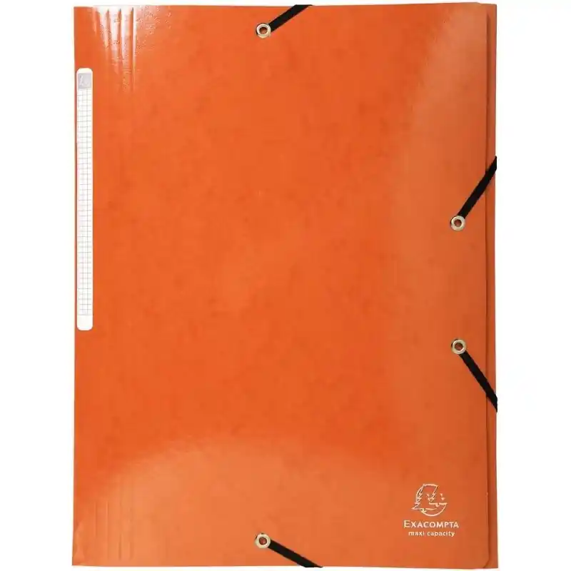 Solo Por Tiempo Limitado Carpeta de Carton con Gomas 3 Solapas Cartulina Ilustrada a4 Exacompta Naranja