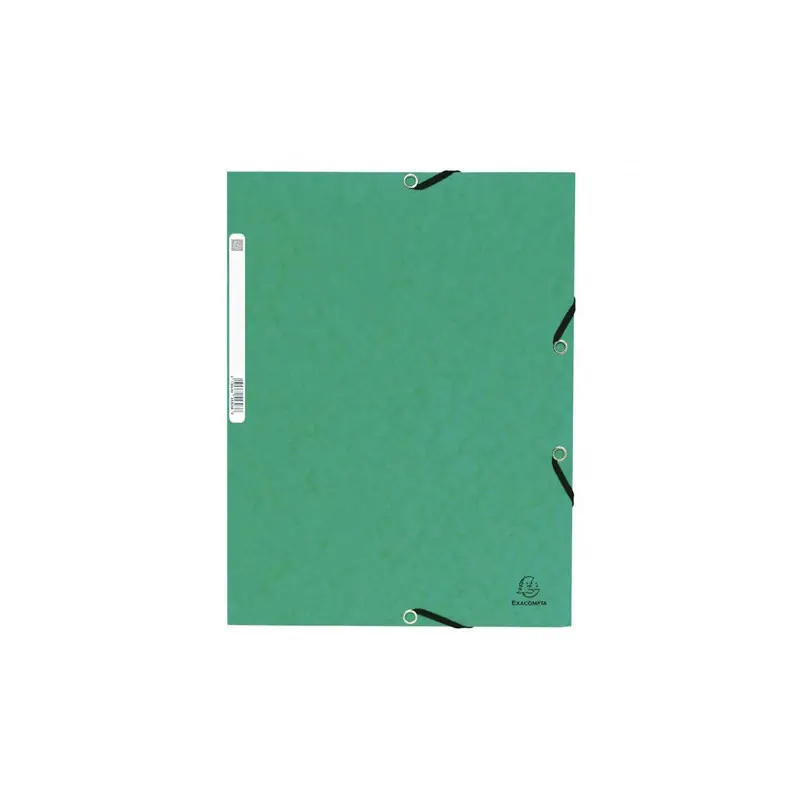Carpeta de Carton con Gomas 3 Solapas Cartulina Ilustrada a4 Exacompta Verde De Moda