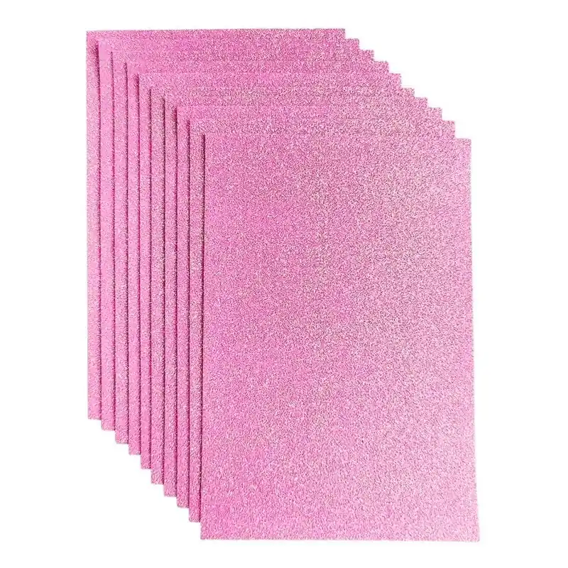 Goma Eva Purpurina Rosa 60x40 Nueva Colección