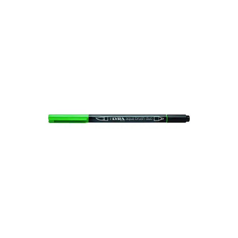 Rotulador Doble Punta y Pincel Lyra Verde Profesional