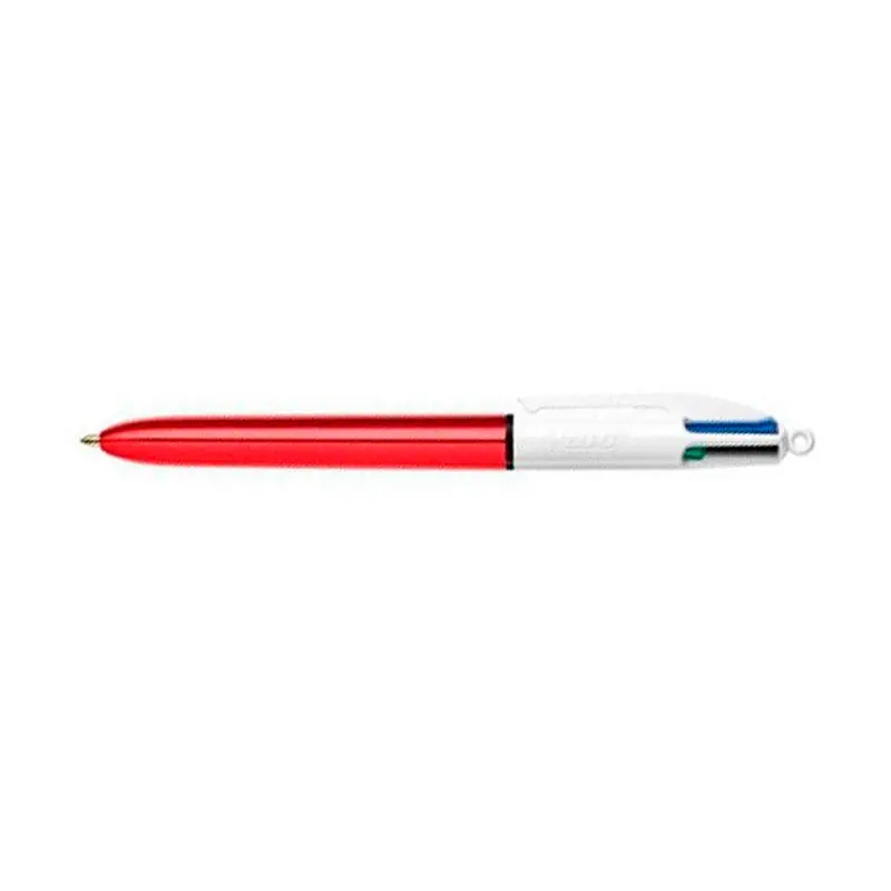 Bolígrafo 4 Colores Bic Shine Cuerpo Rojo Oferta De Temporada