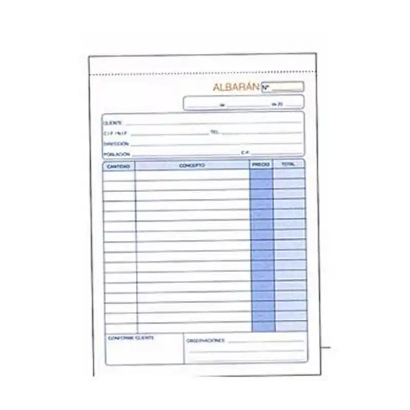Talonario Albaranes a5 Duplicado Apaisado 100 Hojas Stock Limitado