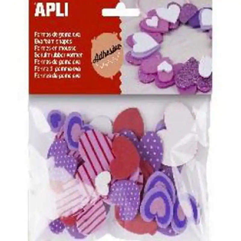Goma Eva Apli Corazones 40Uds Promoción