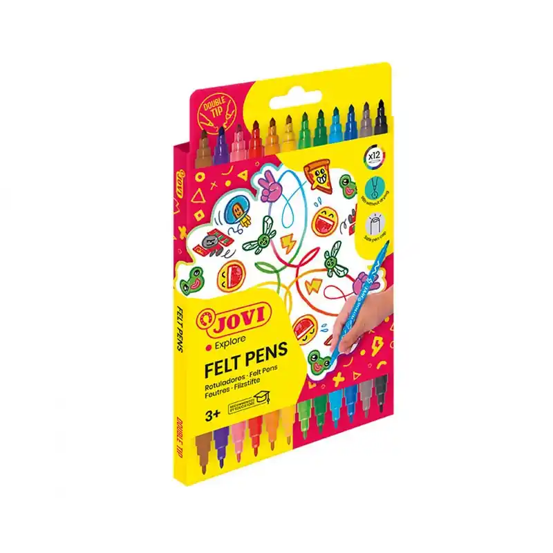 Rotuladores Jovi Doble Punta 12 Colores Profesional