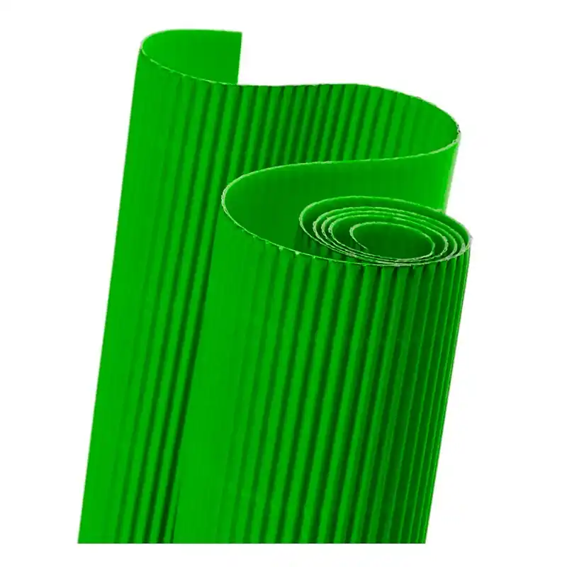 Cartón Ondulado Verde Claro Exclair Rollo Barato