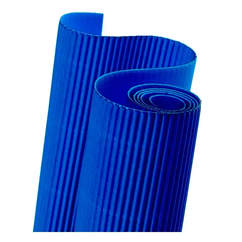Cartón Ondulado Azul Oscuro Exclair Rollo Súper Precio