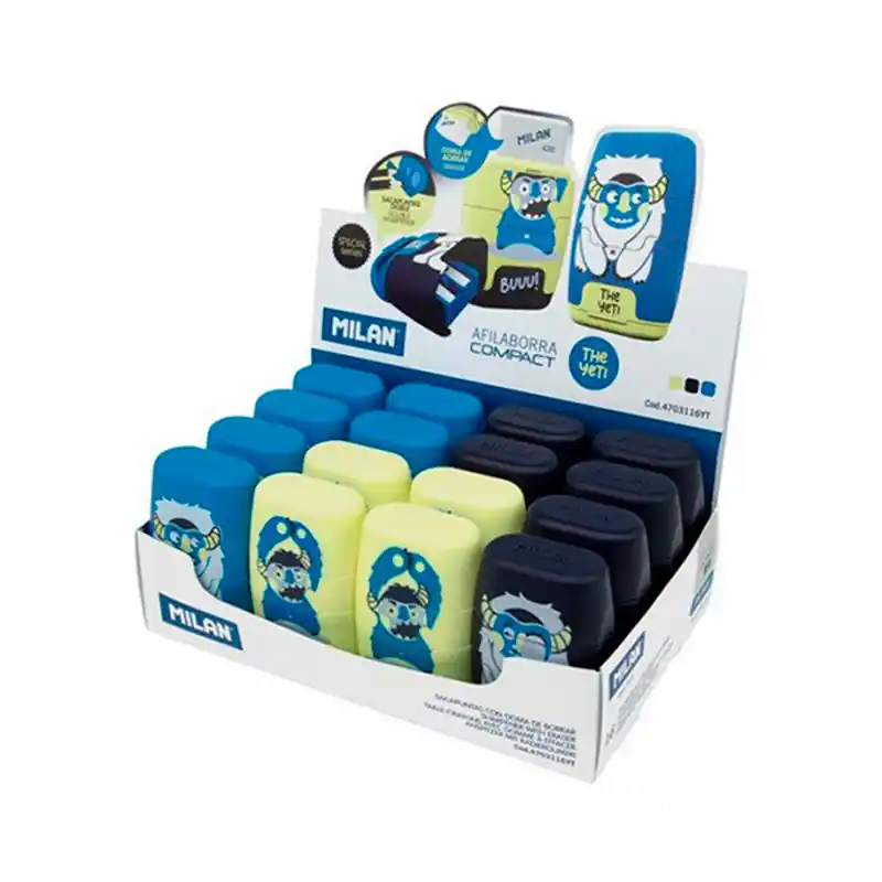 Liquidación Sacapuntas Goma Afilaborra Compact The Yeti
