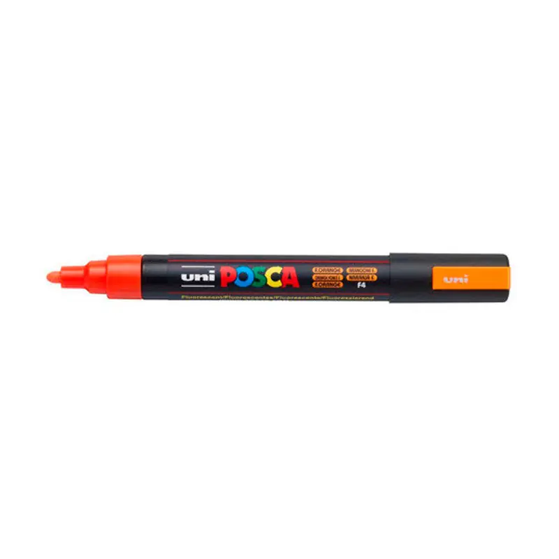 Marcador Posca Pc-5M Fluorescente Naranja Económico