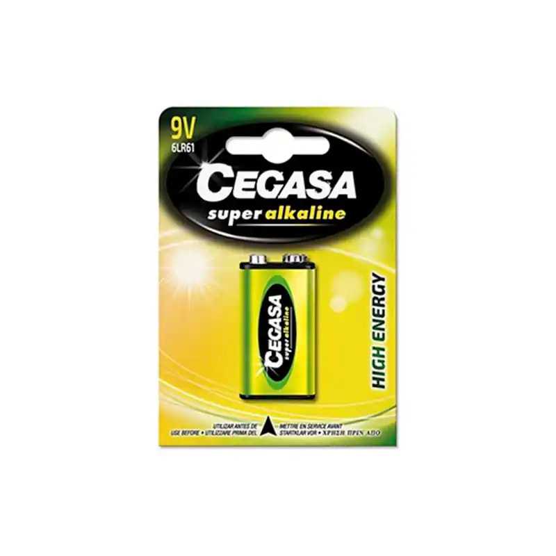 Profesional Pilas Super Alcalinas Cegasa 6LR61 9V 1Ud