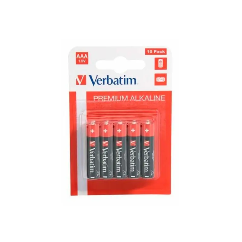 Pilas Alcalinas Verbatim AAA LR03 10Ud Económico