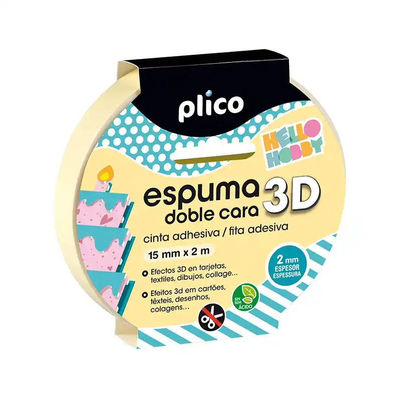 Cinta Adhesiva Doble Cara Espuma 15mmx20M Garantía Incluida