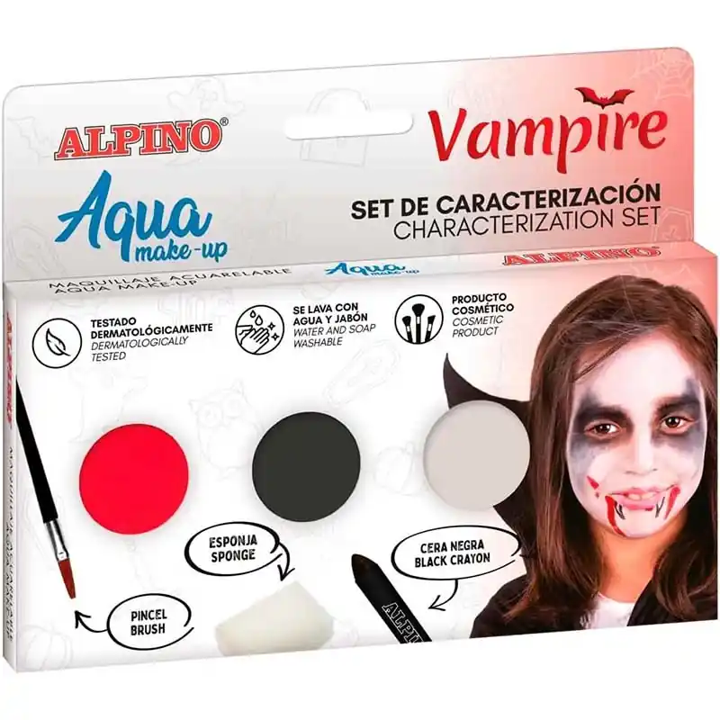 Pago Seguro Set de Pintacaras en Crema Base de Agua Vampiro Alpino 2 Colores