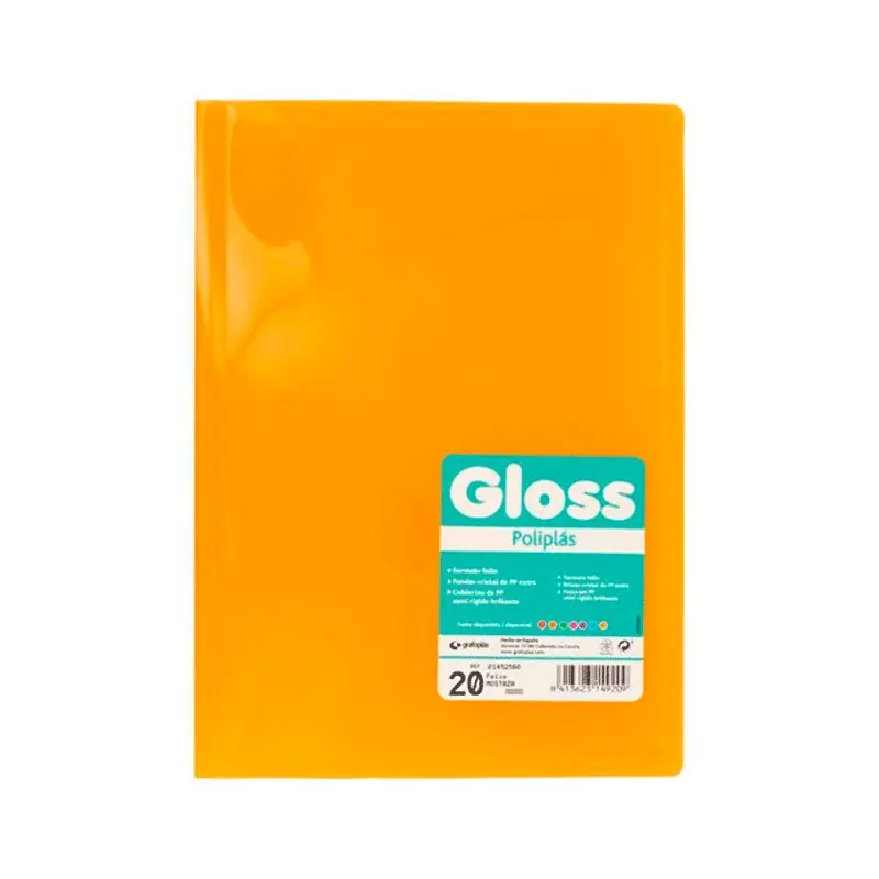 Solo Hoy Carpeta 20 Fundas Folio Carpeta Gloss Amarillo